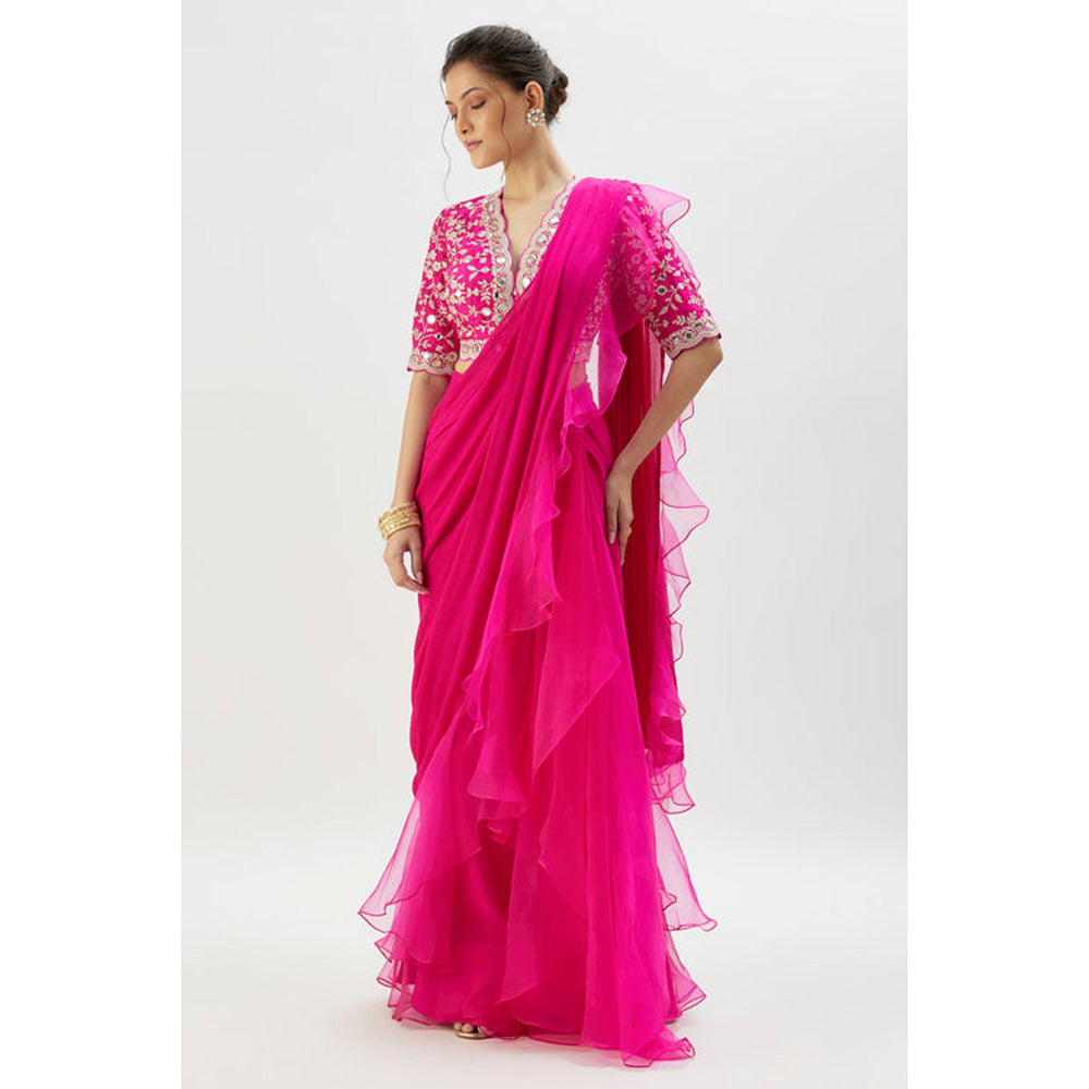 Gopi Vaid Ganika Saree with Stitched Blouse