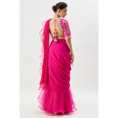 Gopi Vaid Ganika Saree with Stitched Blouse