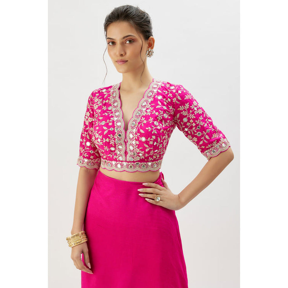 Gopi Vaid Ganika Saree with Stitched Blouse