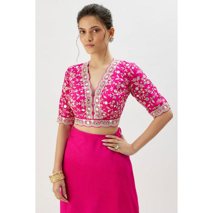 Gopi Vaid Ganika Saree with Stitched Blouse