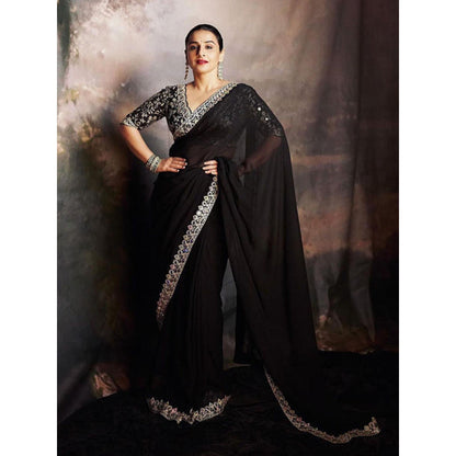 Gopi Vaid Vidya Balan in Meili Saree with Stitched Blouse