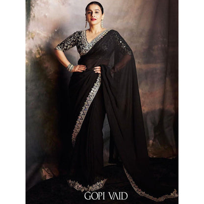 Gopi Vaid Vidya Balan in Meili Saree with Stitched Blouse