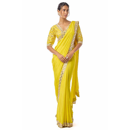 Gopi Vaid Meili Saree with Stitched Blouse