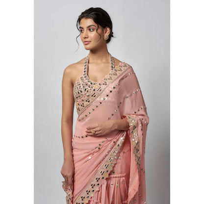 Gopi Vaid Shama Saree with Stitched Blouse