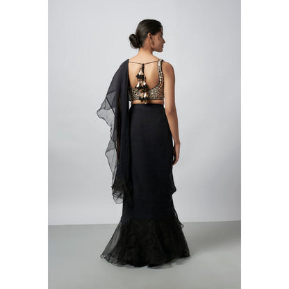 Gopi Vaid Oorja Saree with Stitched Blouse