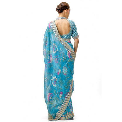 Gopi Vaid Aavika Saree with Stitched Blouse and Petticoat
