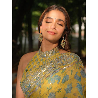 Gopi Vaid Keerthy Suresh in Achala Saree with Stitched Blouse and Petticoat