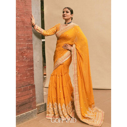 Gopi Vaid Raveena Tandon in Dilruba Saree with Stitched Blouse