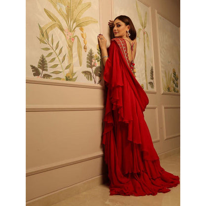 Gopi Vaid Prerna Mehra in Marrakesh Saree with Stitched Blouse