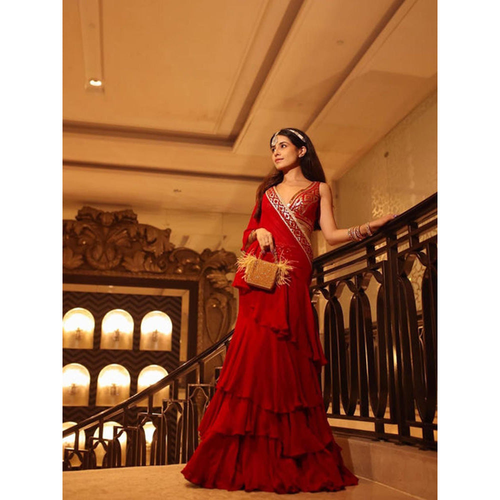 Gopi Vaid Prerna Mehra in Marrakesh Saree with Stitched Blouse