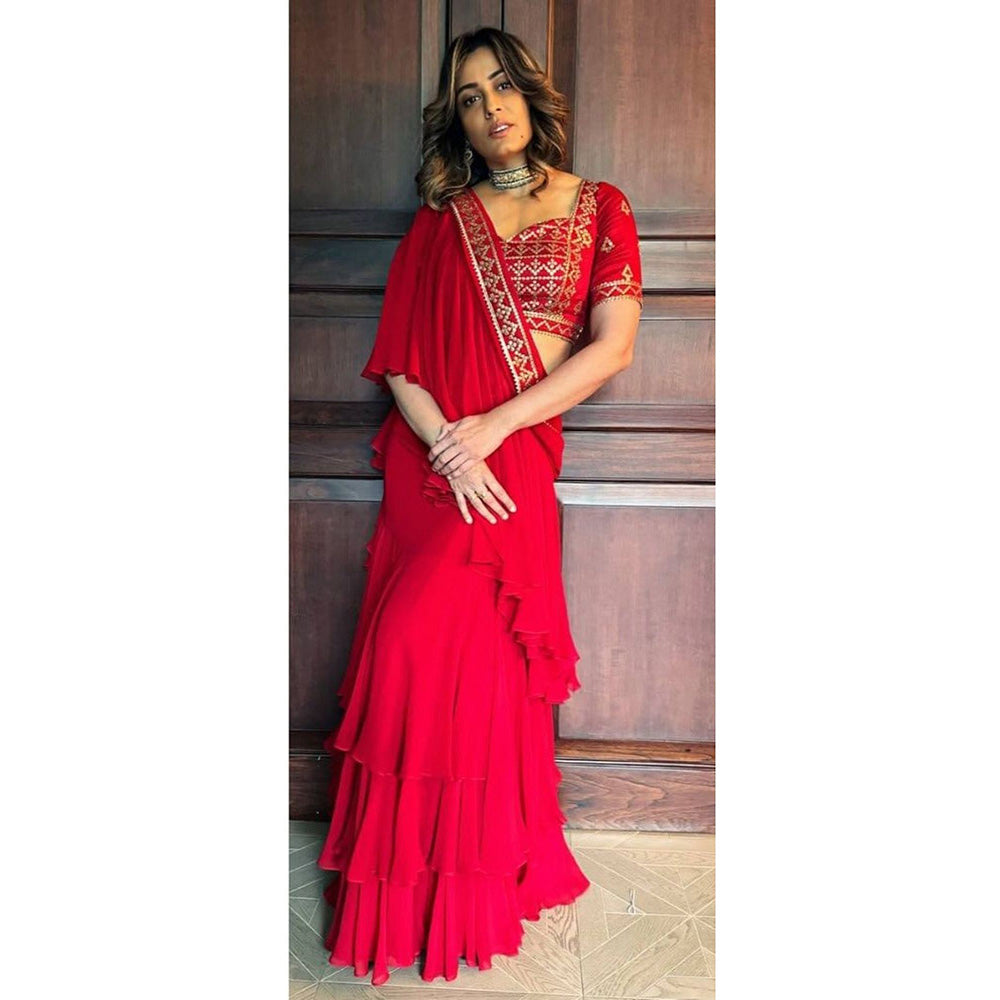 Gopi Vaid Abshar Saree with Stitched Blouse