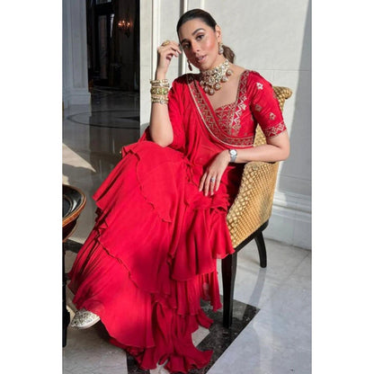 Gopi Vaid Abshar Saree with Stitched Blouse