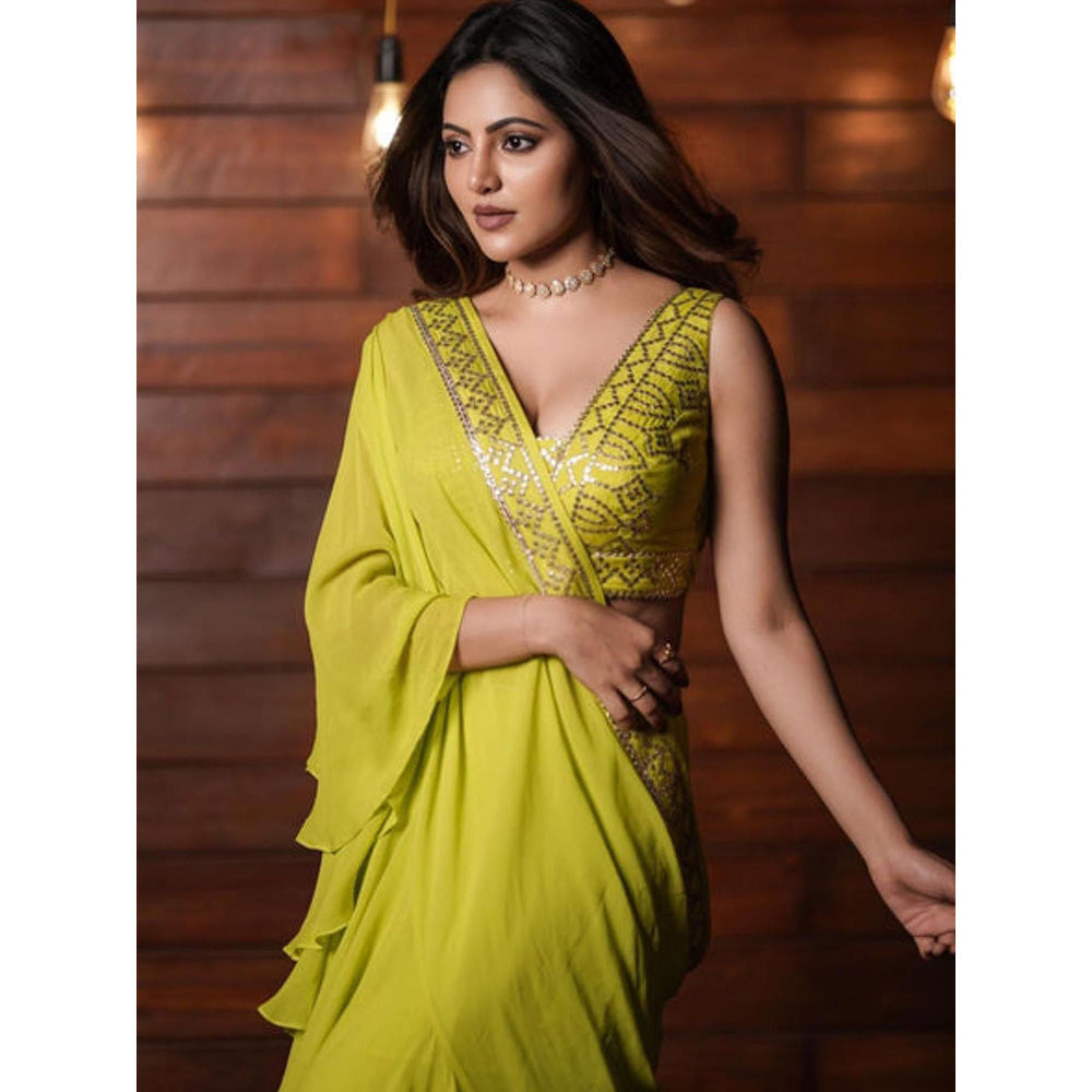 Gopi Vaid Abshar Saree with Stitched Blouse