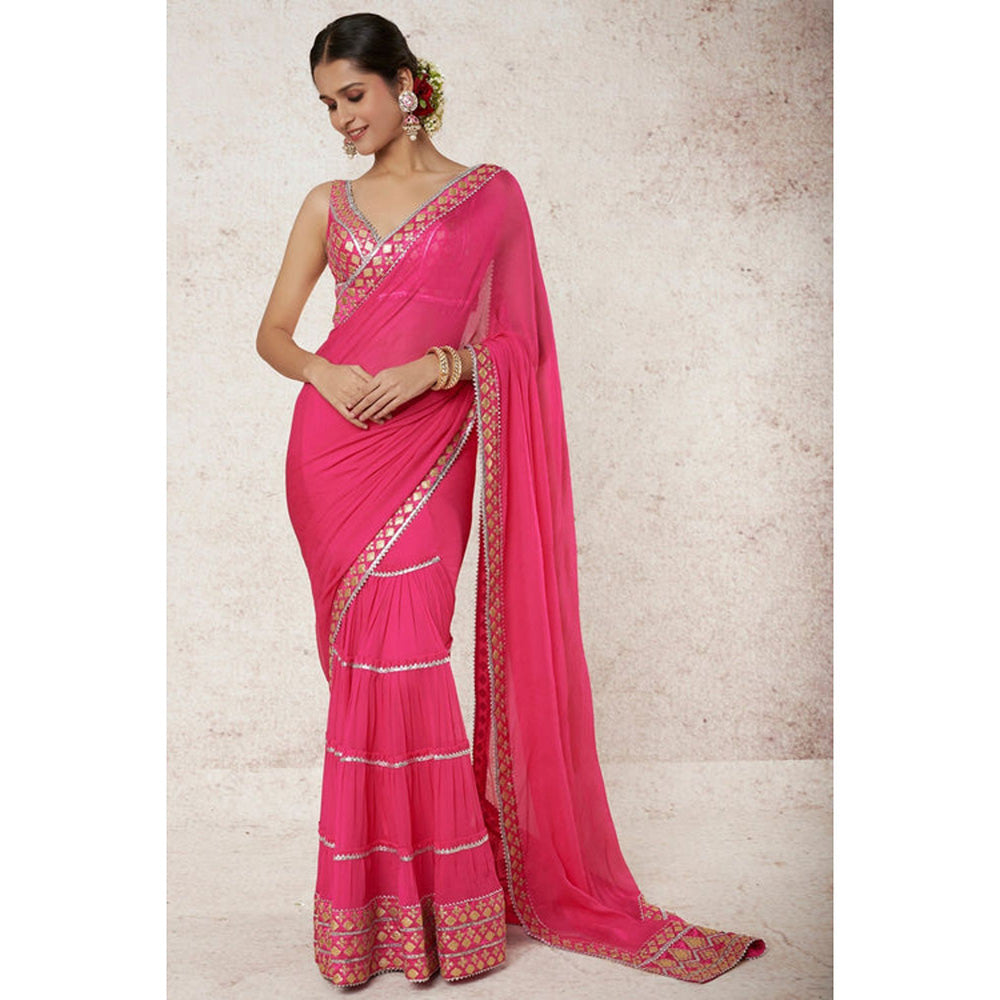 Gopi Vaid Mrunal Thakur In Anupa Saree with Stitched Blouse