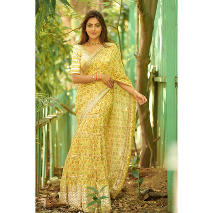 Gopi Vaid Nusrat Saree with Stitched Blouse