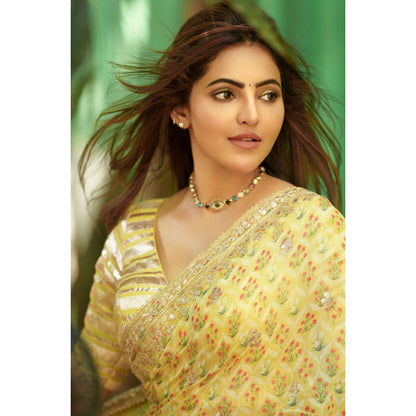 Gopi Vaid Nusrat Saree with Stitched Blouse