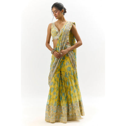 Gopi Vaid Jenisha Saree with Stitched Blouse