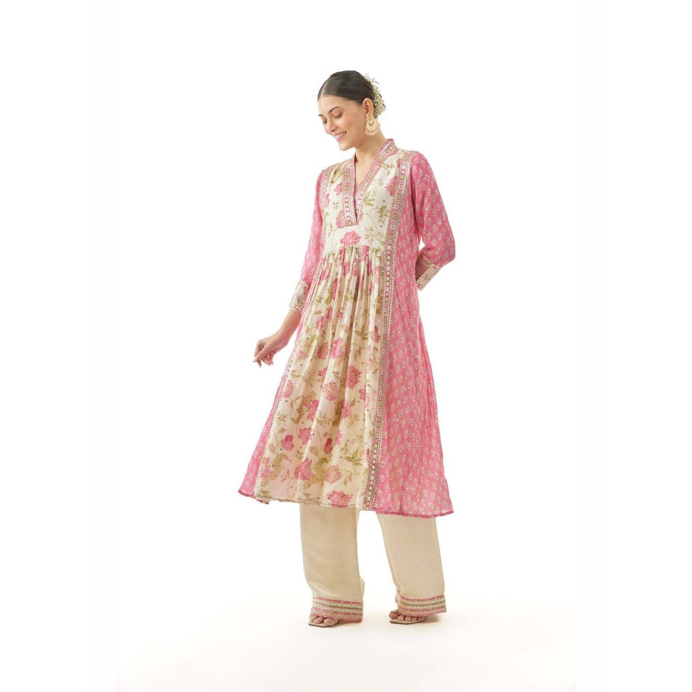 Gopi Vaid Riya Pink Kurta