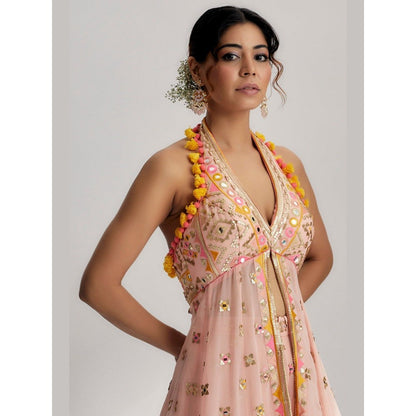Gopi Vaid Ishana Pink Kurta with Palazzo