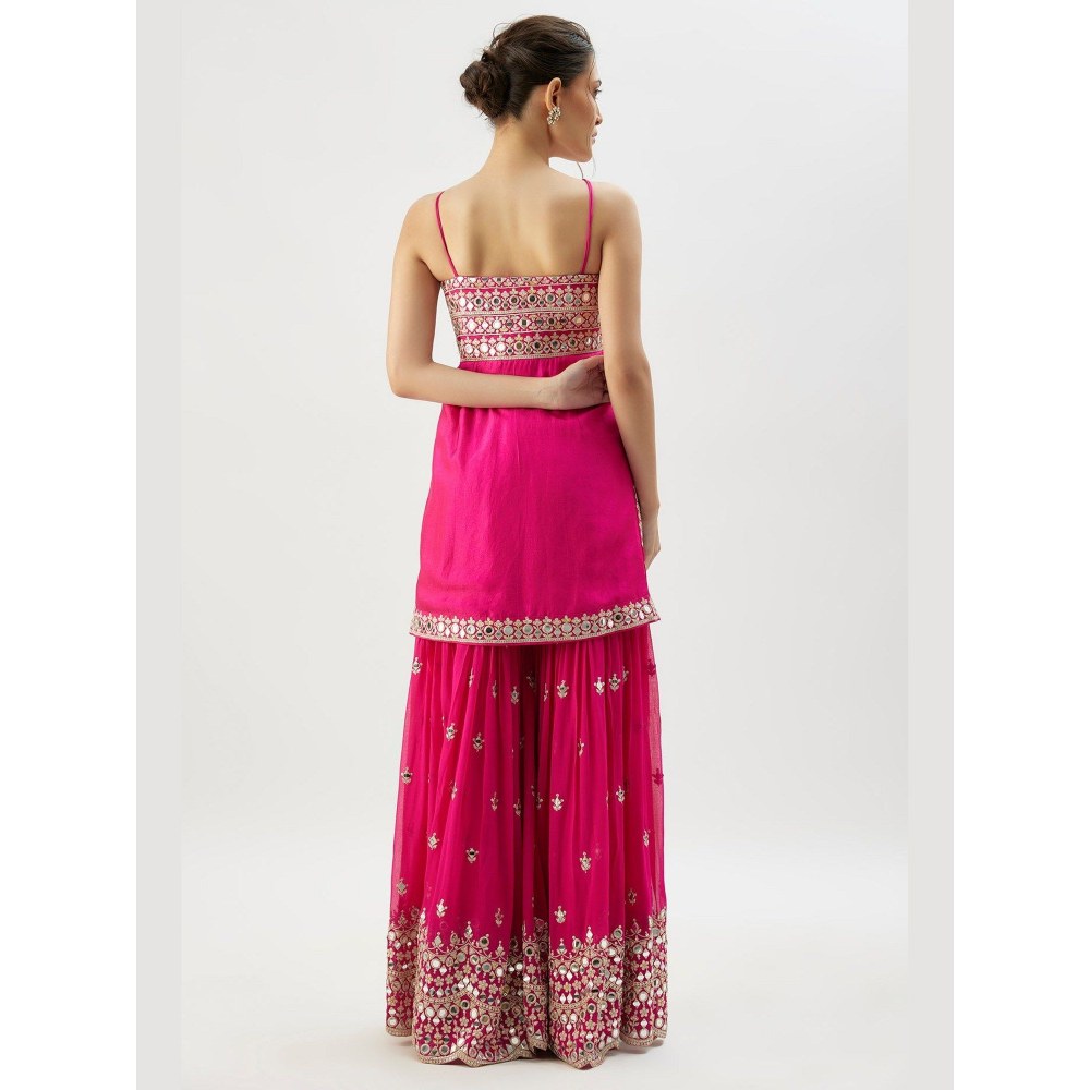 Gopi Vaid Kiah Pink Kurta with Sharara and Dupatta