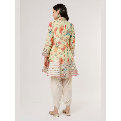 Gopi Vaid Sameera Yellow Top with Dhoti