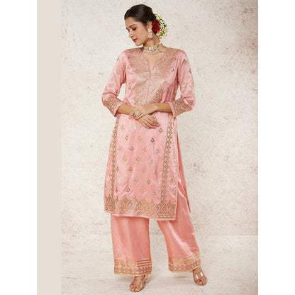 Gopi Vaid Amaaya Pink Kurta with Palazzo