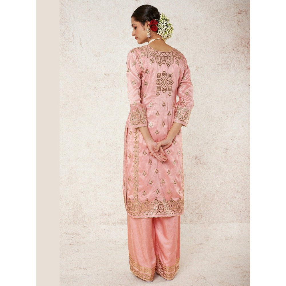 Gopi Vaid Amaaya Pink Kurta with Palazzo