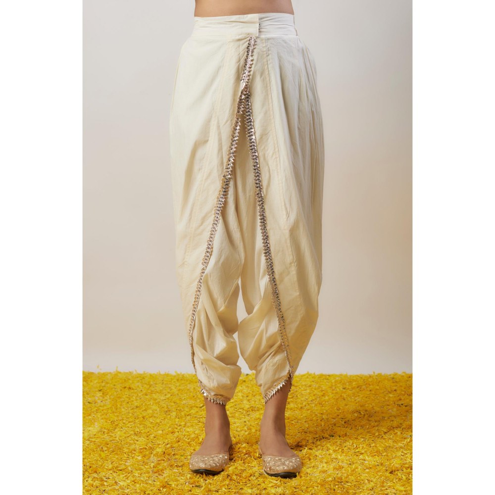 Gopi Vaid Neeti Pink Embroidered Kurta with Dhoti Pant