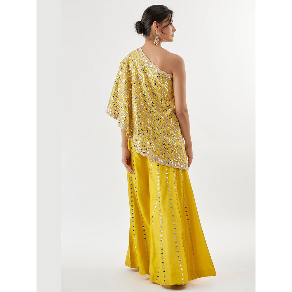 Gopi Vaid Yellow Joan Top with Pant