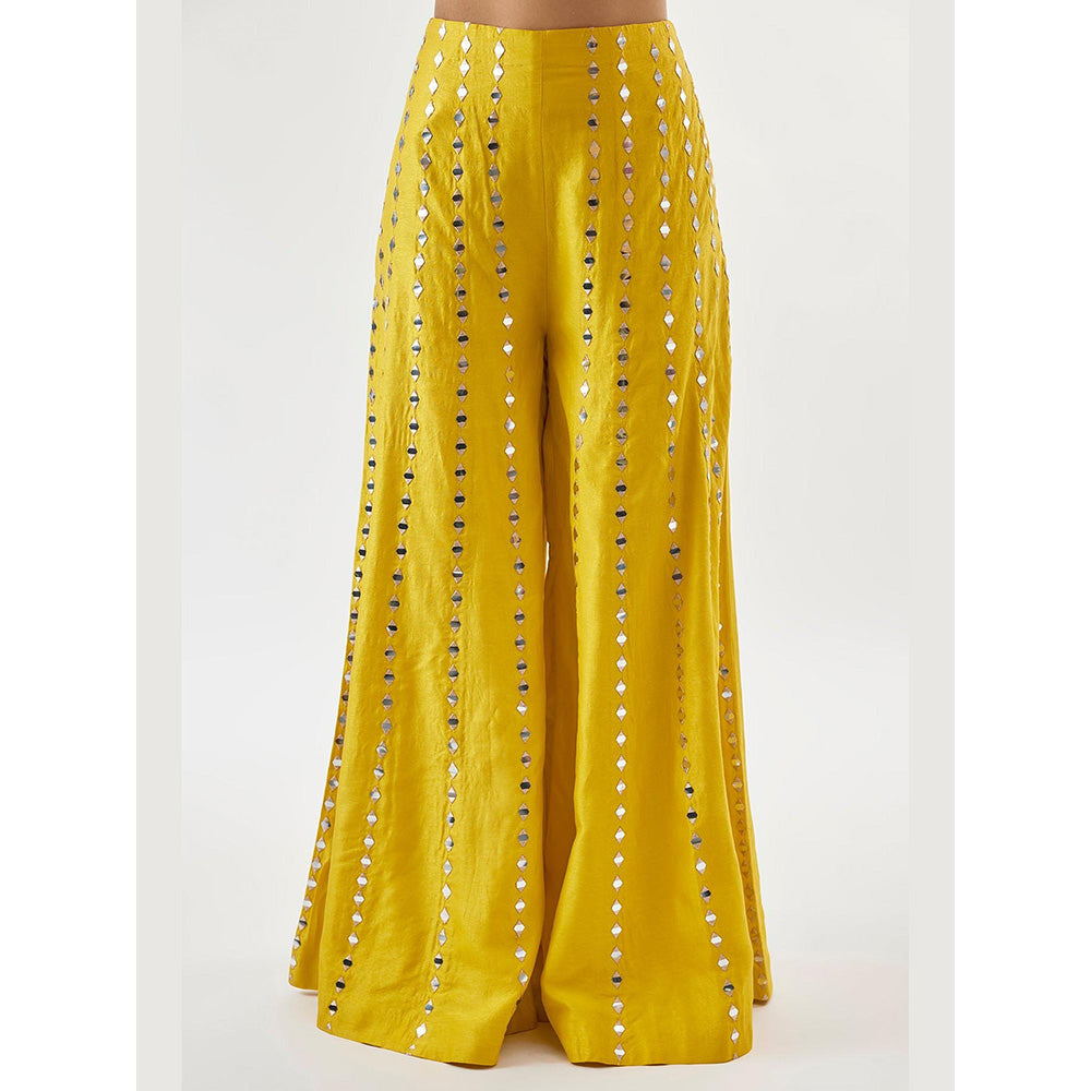Gopi Vaid Yellow Joan Top with Pant