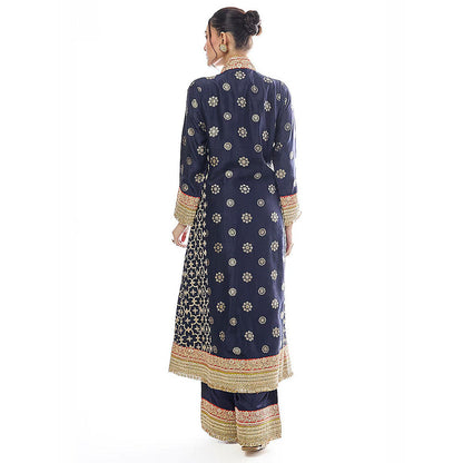 Gopi Vaid Blue Mehrunissa Kurta with Palazzo and Dupatta