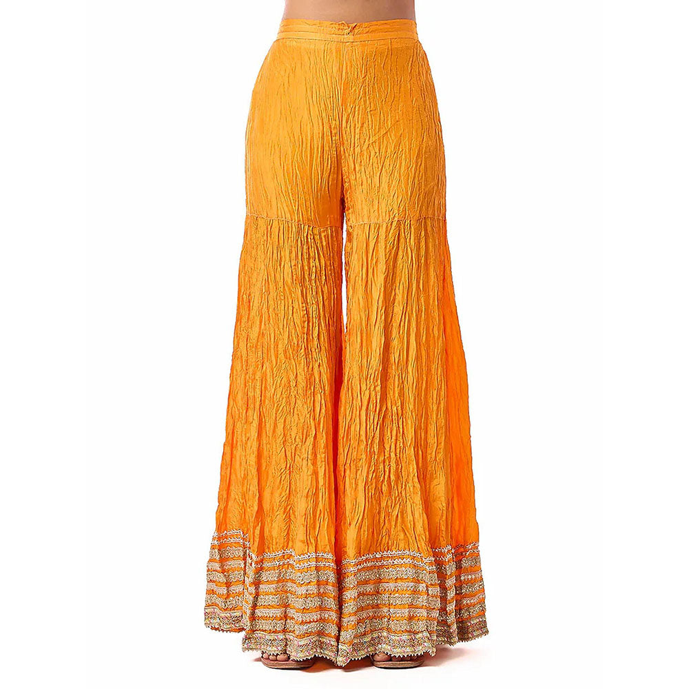 Gopi Vaid Yellow Ruby Kurta with Sharara and Dupatta