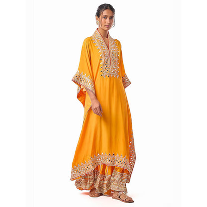 Gopi Vaid Yellow Shrushti Kaftan with Pant