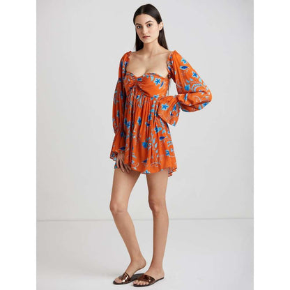 GUAPA Maria Mini Dress - Rust