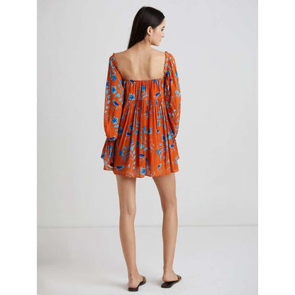 GUAPA Maria Mini Dress - Rust