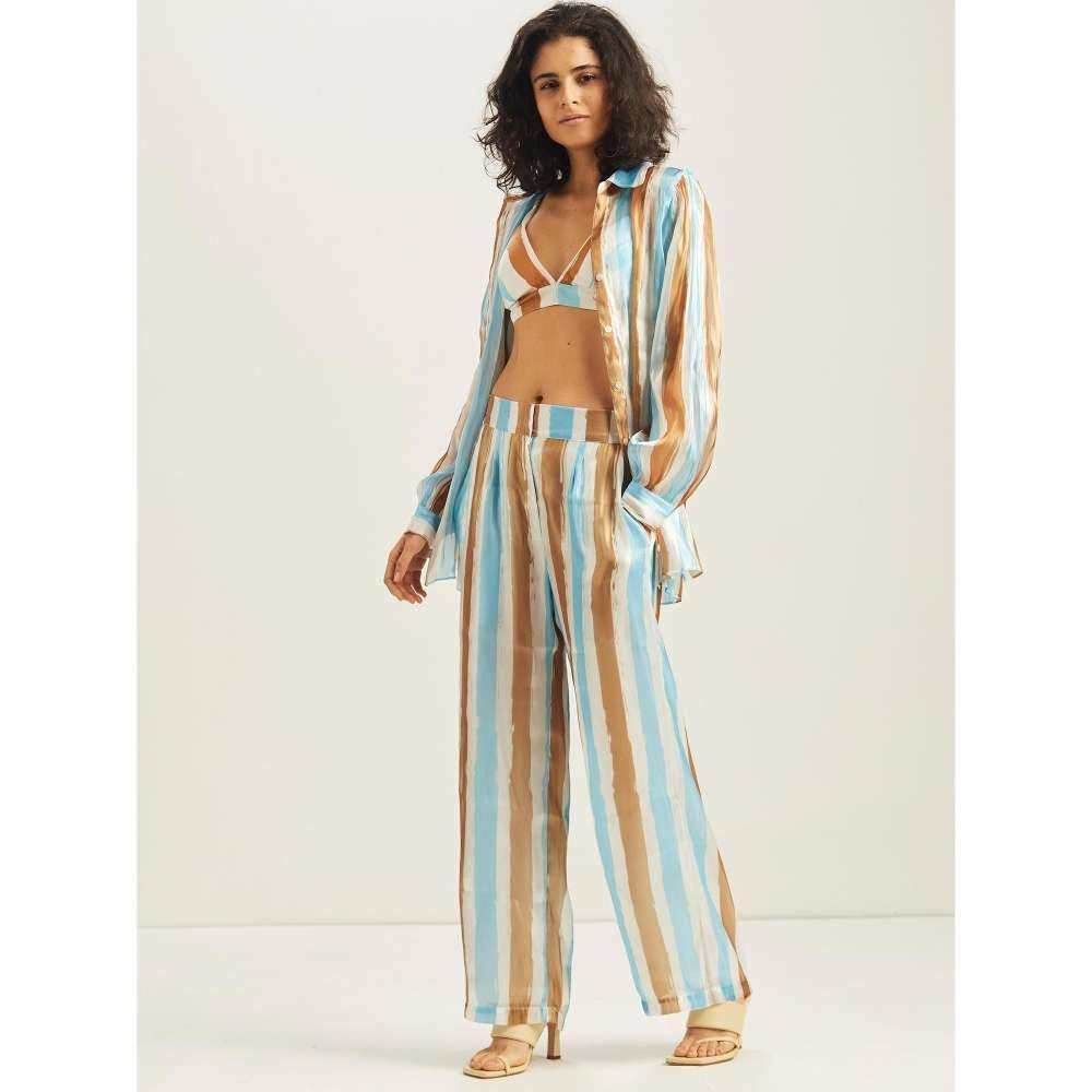 GUAPA Dilara Organza Striped Shirt