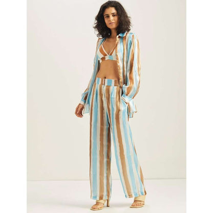 GUAPA Dilara Organza Striped Shirt