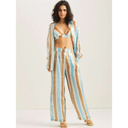 GUAPA Dilara Organza Striped Shirt