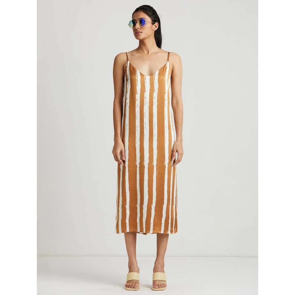 GUAPA Dilara Striped Midi Dress