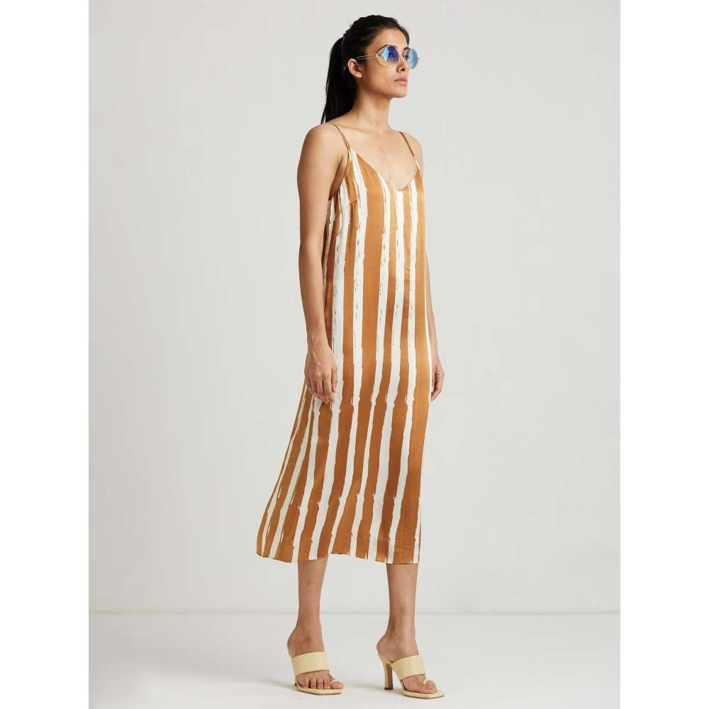 GUAPA Dilara Striped Midi Dress