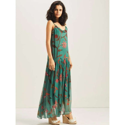 GUAPA Ishil Flowing Maxi Dress - Teal