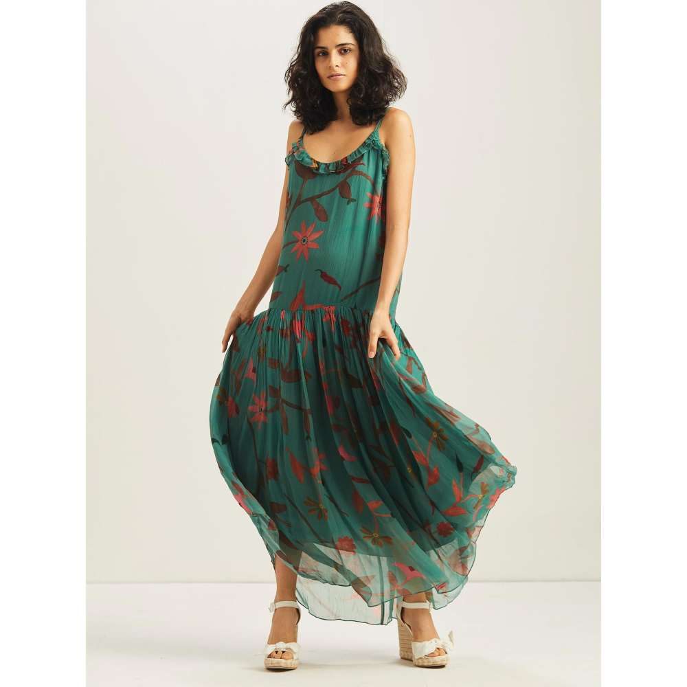 GUAPA Ishil Flowing Maxi Dress - Teal