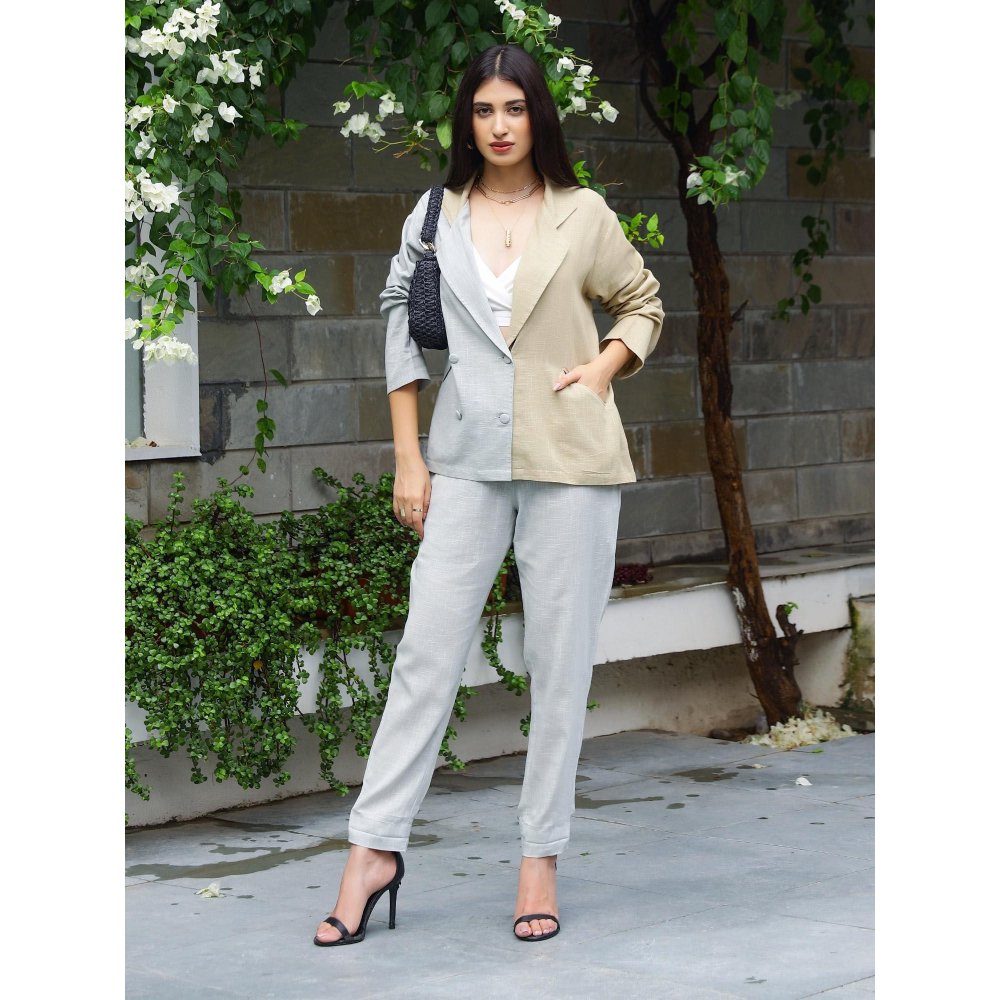Gulaal Trullo Cotton Blazer with Pant Co-Ord (Set of 2)