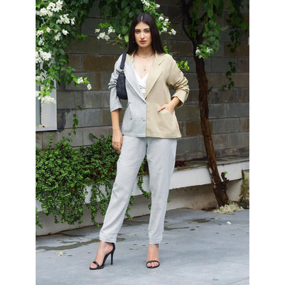 Gulaal Trullo Cotton Blazer with Pant Co-Ord (Set of 2)