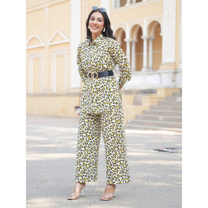 Gulaal Leopard Yellow Cotton Co-Ord (Set of 2)