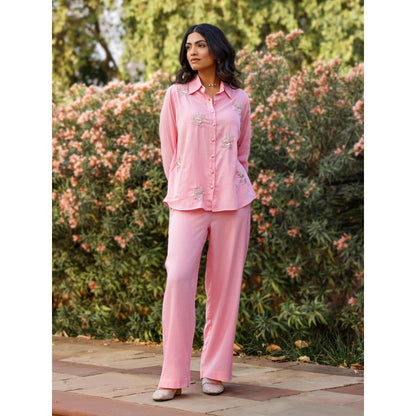 Gulaal Pink Evil Eye Embroidered Co-Ord (Set of 2)