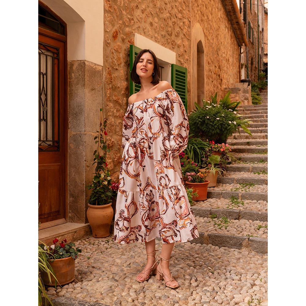 Happi Space Sunday Dress In Canvas Print