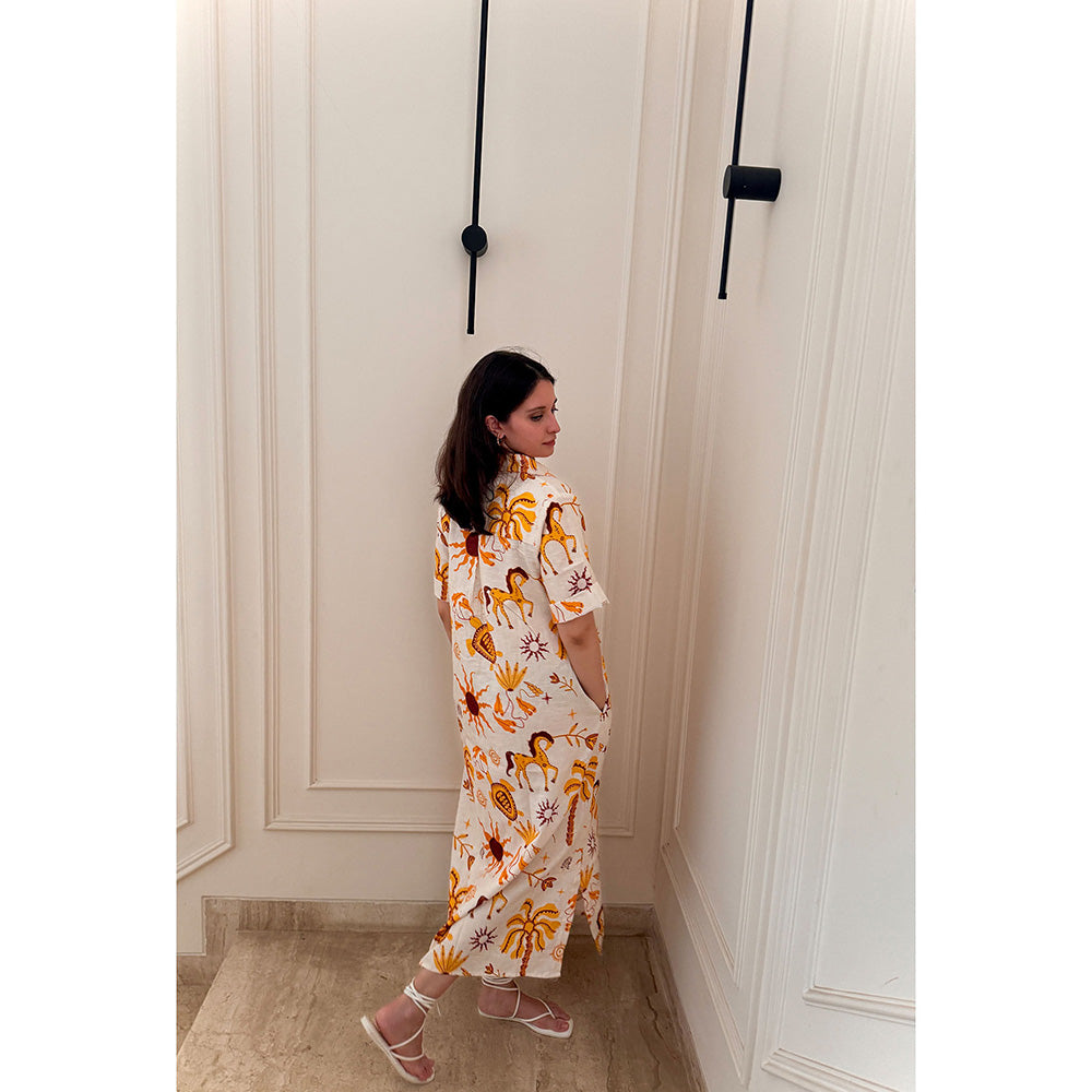 Happi Space Honeydew Dress In Athena Print