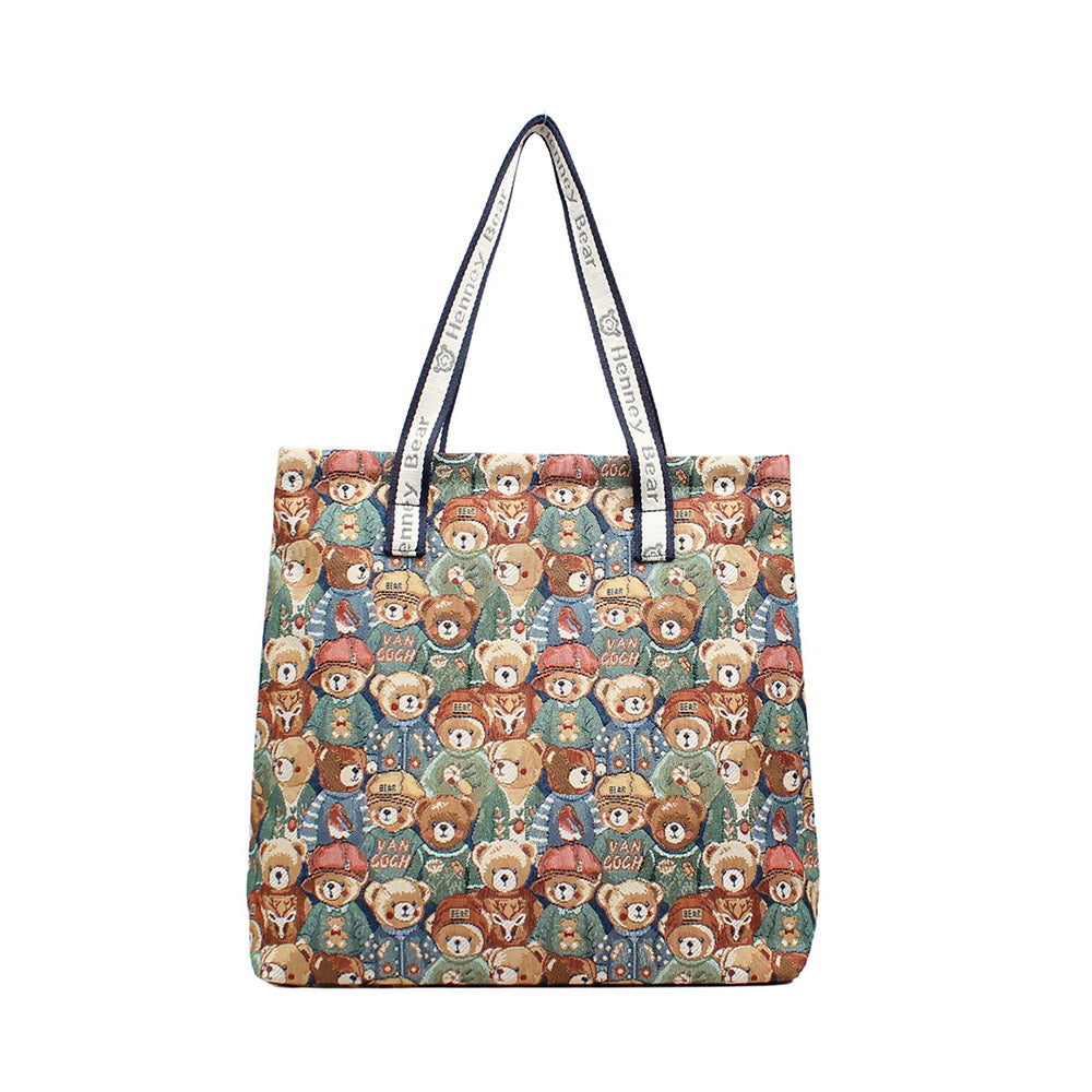 HENNEY BEAR Green Bear Tote Bag