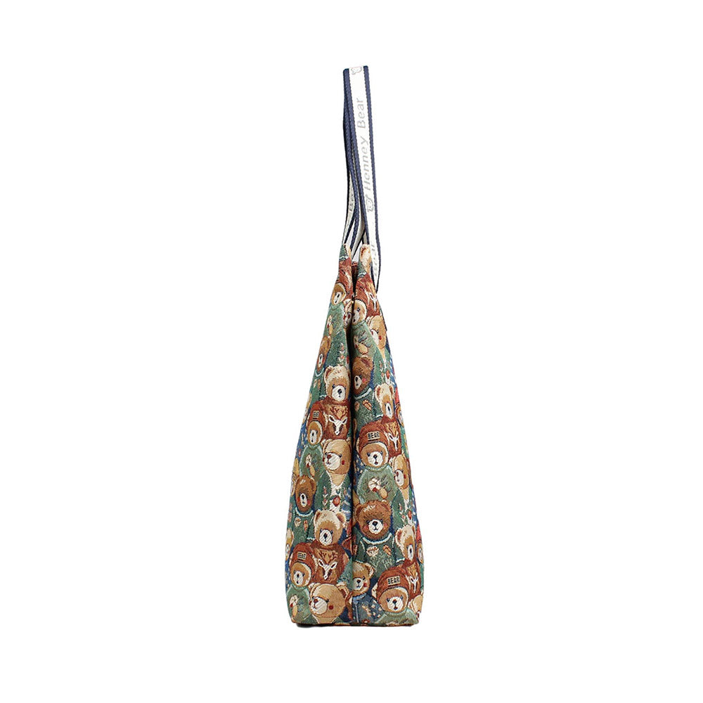 HENNEY BEAR Green Bear Tote Bag
